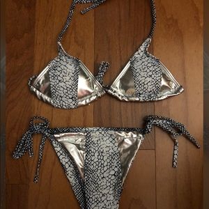 Silver bikini NWT